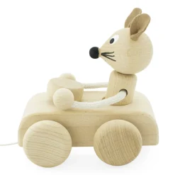 Wooden Pull Along Mouse - Albert