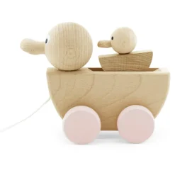 Wooden Pull Along Toy Duck With Duckling - Georgia