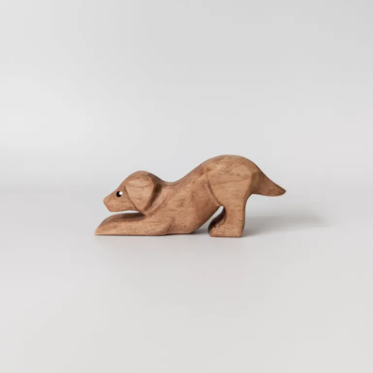 Wooden Puppy Playing