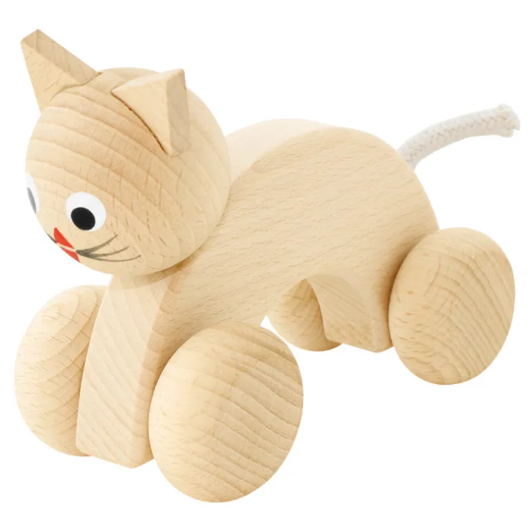 Wooden Push Along Cat - Kitty