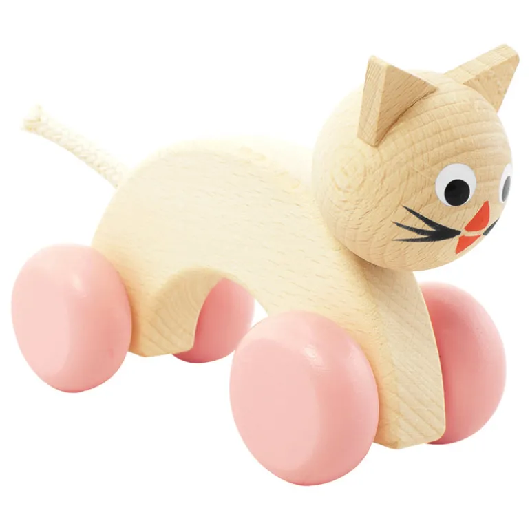 Wooden Push Along Cat - Lilly