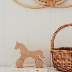 Wooden Push Along Horse - Abby