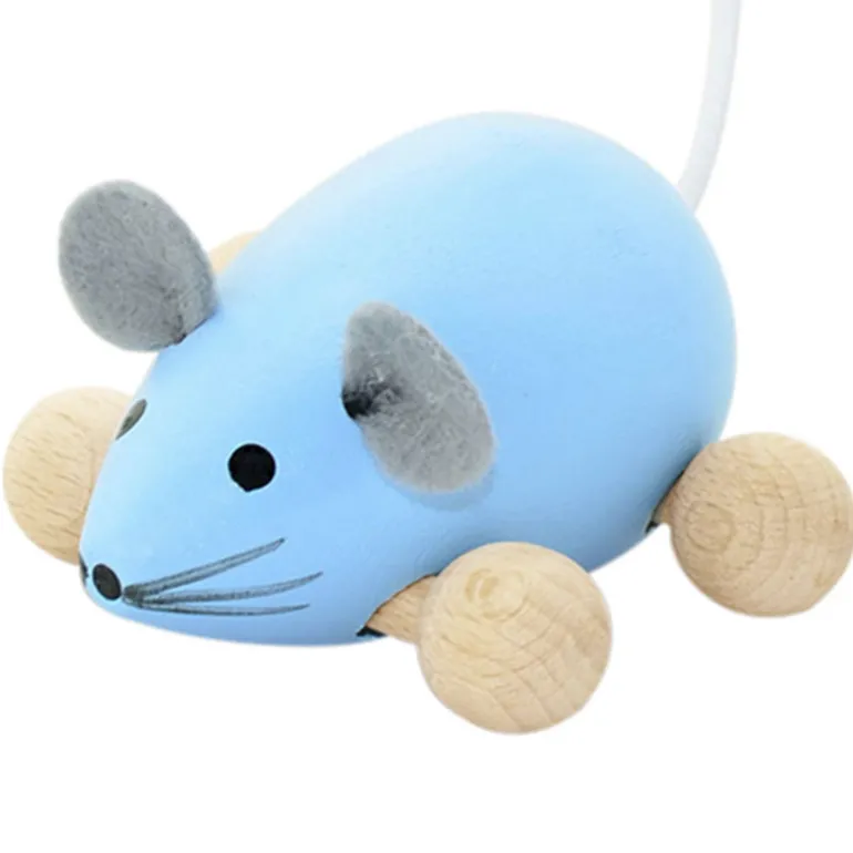 Wooden Push Along Mouse - Dante