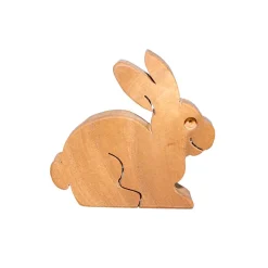 Wooden Rabbit Figure