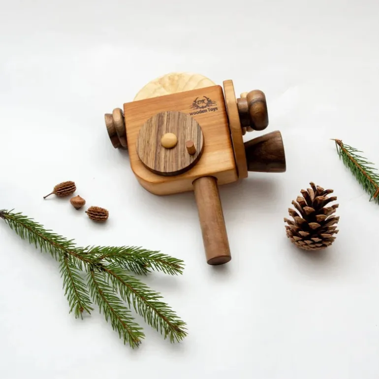 Wooden Retro Video Camera