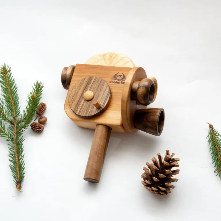 Wooden Retro Video Camera