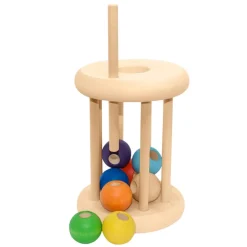 Wooden Rolling & Lacing Toy - Rainbow