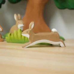 Wooden Running Hare