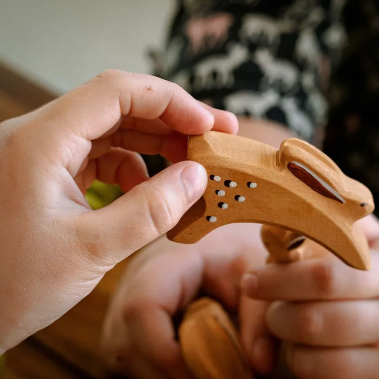 Wooden Running Rabbit
