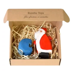 Wooden Santa Claus With Sack