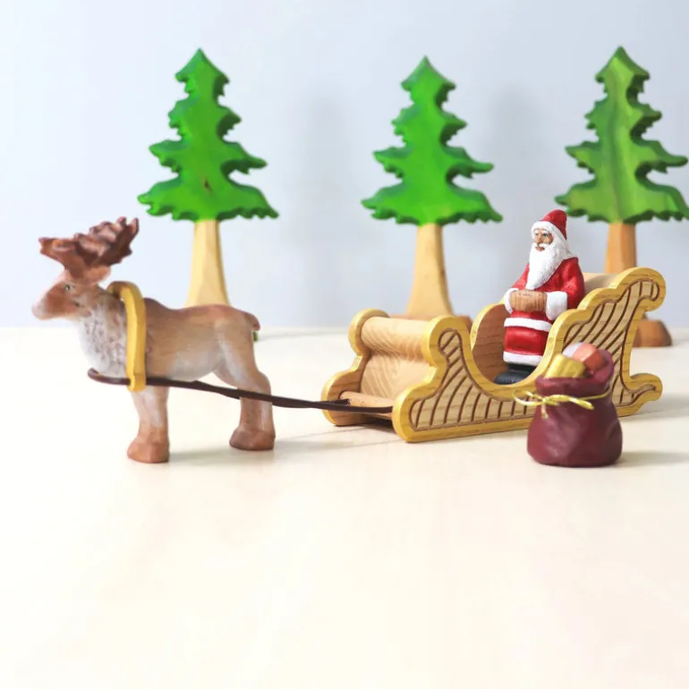 Wooden Santa Sitting