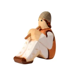 Wooden Shepherd With Flute