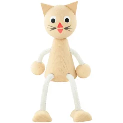 Wooden Sitting Cat - Lucy