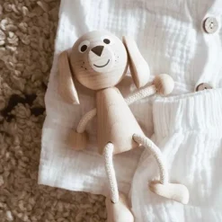 Wooden Sitting Dog - Bailey