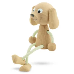 Wooden Sitting Dog - Bailey