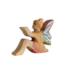 Wooden Sitting Fairy - Light