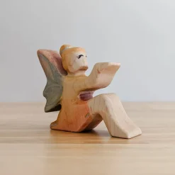 Wooden Sitting Fairy - Light