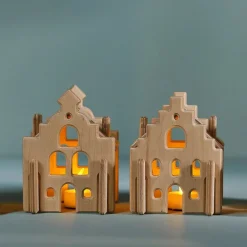 Wooden Small Houses - Set Of 2