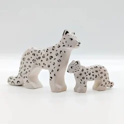 Wooden Snow Leopard - Cub