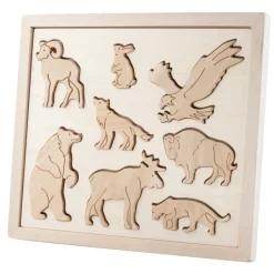 Wooden Sorting Puzzle - Animals Of North America