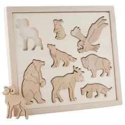Wooden Sorting Puzzle - Animals Of North America