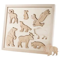 Wooden Sorting Puzzle - Animals Of North America