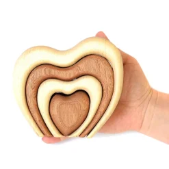 Wooden Stacking Hearts