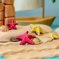 Wooden Starfish Set - Red
