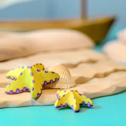 Wooden Starfish Set - Yellow