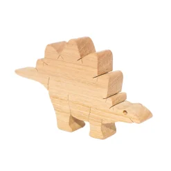 Wooden Stegosaurus Figure