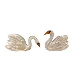 Wooden Swans - Set of 2