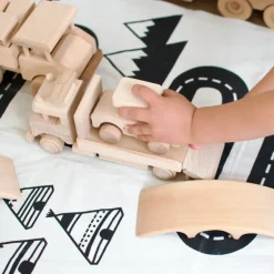 Wooden Tow Truck With Car - Jackson