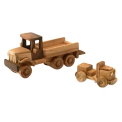 Wooden Tow Truck With Car - Alvara