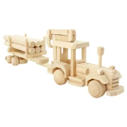Wooden Tractor With Logs - Fergus