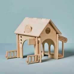 Wooden Train Station Set