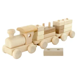 Wooden Train With Stacking Blocks - Esme