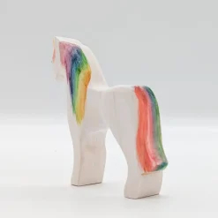 Wooden Unicorn - Rainbow