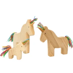 Wooden Unicorn Dad - Rainbow