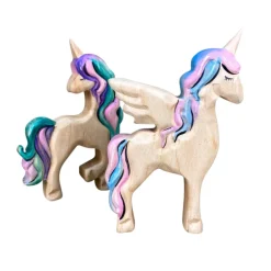 Wooden Unicorn Flying