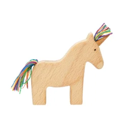 Wooden Unicorn Mum - Rainbow