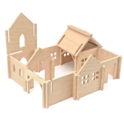 Wooden Village with Church - Large Set