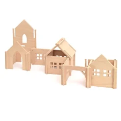 Wooden Village with Church - Large Set