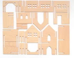 Wooden Village with Church - Large Set