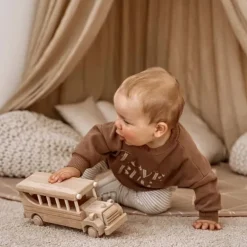 Wooden Vintage Style School Bus - Bennett