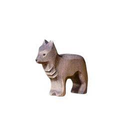 Wooden Wolf Cub Standing