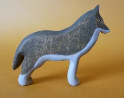 Wooden Wolf Standing